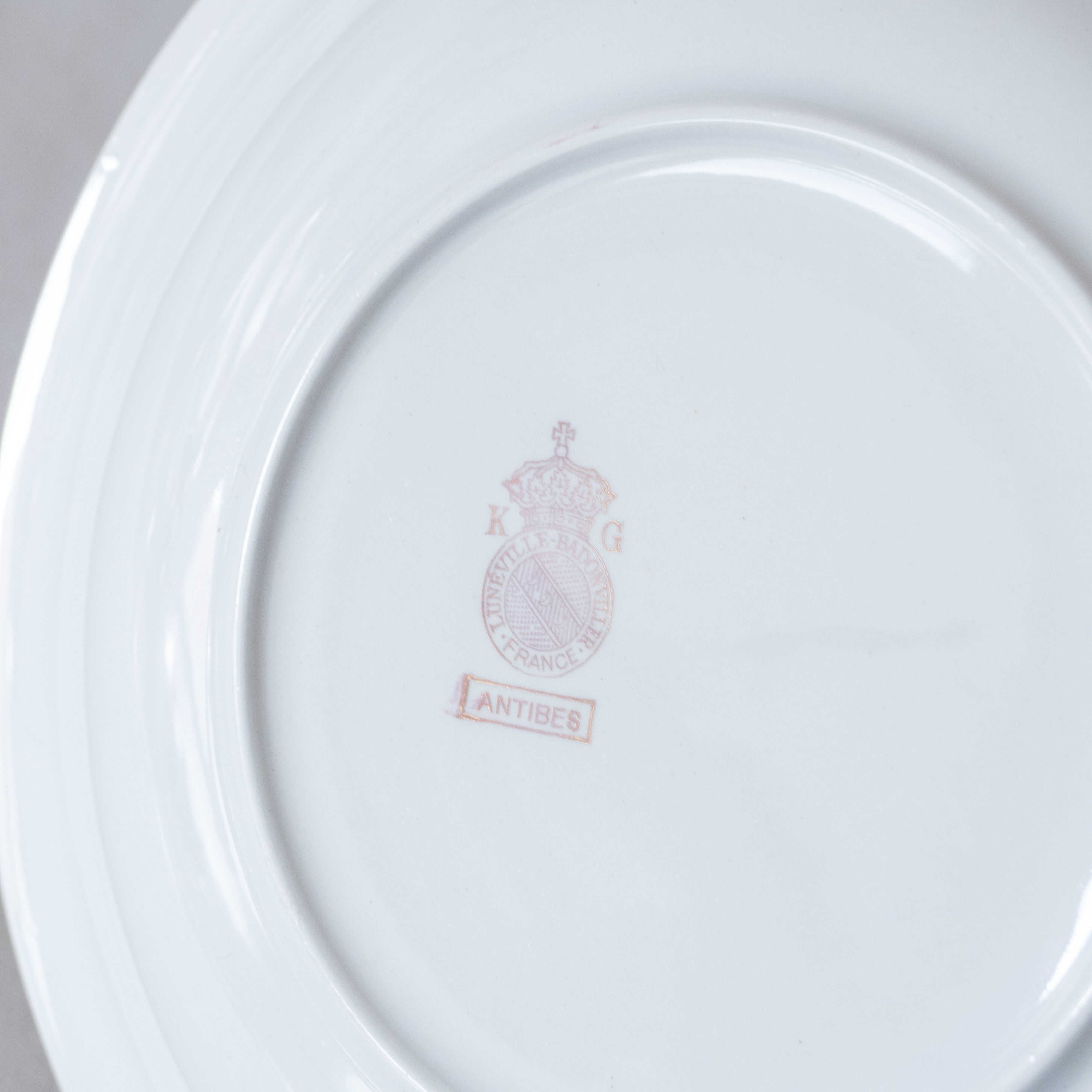 6 old plates KG Lunéville "Antibes"