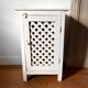 Jam jar with crossbars in old white patinated wood