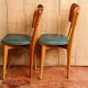 Set of 2 chairs, moleskine and wood