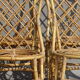 Set of 6 bamboo and rattan chairs