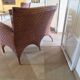Two-seater banquette in woven rattan, wood and bamboo, 1980s.