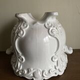 Moustiers Lallier white earthenware floor planter D30cm