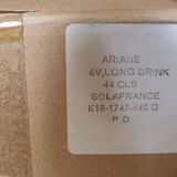 Set of 5 glasses + 1 free Ariane Solafrance 44cl long drink