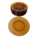 12 flat plates Vereco amber