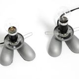 Pair of 1990s table lamps with a cast aluminum base by Sompex