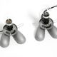 Pair of 1990s table lamps with a cast aluminum base by Sompex