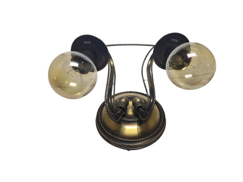 Art Nouveau two-armed wall lamp, Poland, 1970s