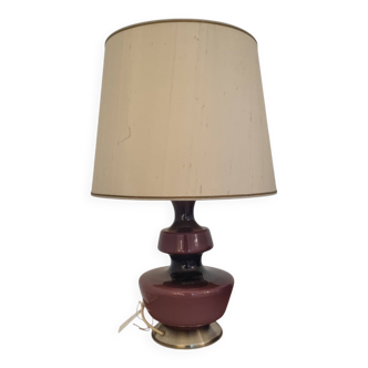 Lampe de table danoise en verre de Holmegaard 1960