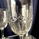 Suite de 3 verres a eau ou a vin en cristal taille