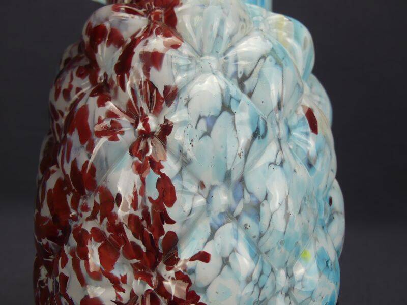 Clichy, Legras, glass vase with tufted decoration