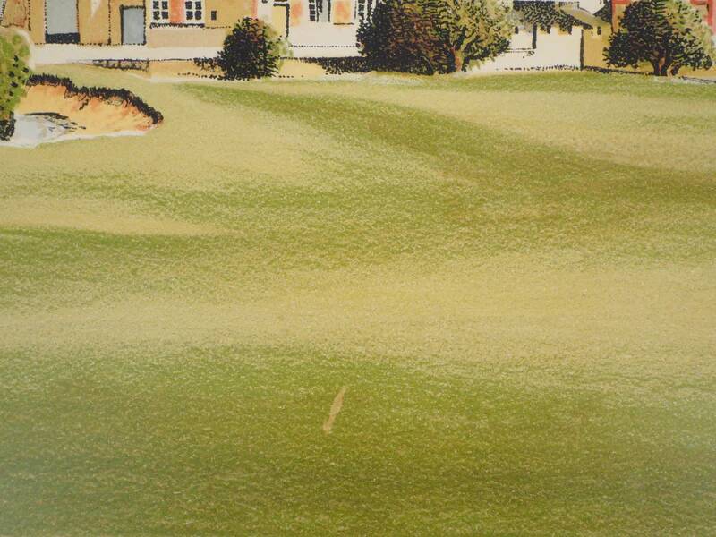 Pierre Bazire: Landscape in Normandy, original signed lithograph