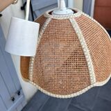 Natural fiber pendant light from the 70s