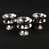 6 coupelles à glace sur pied en inox service à dessert vintage