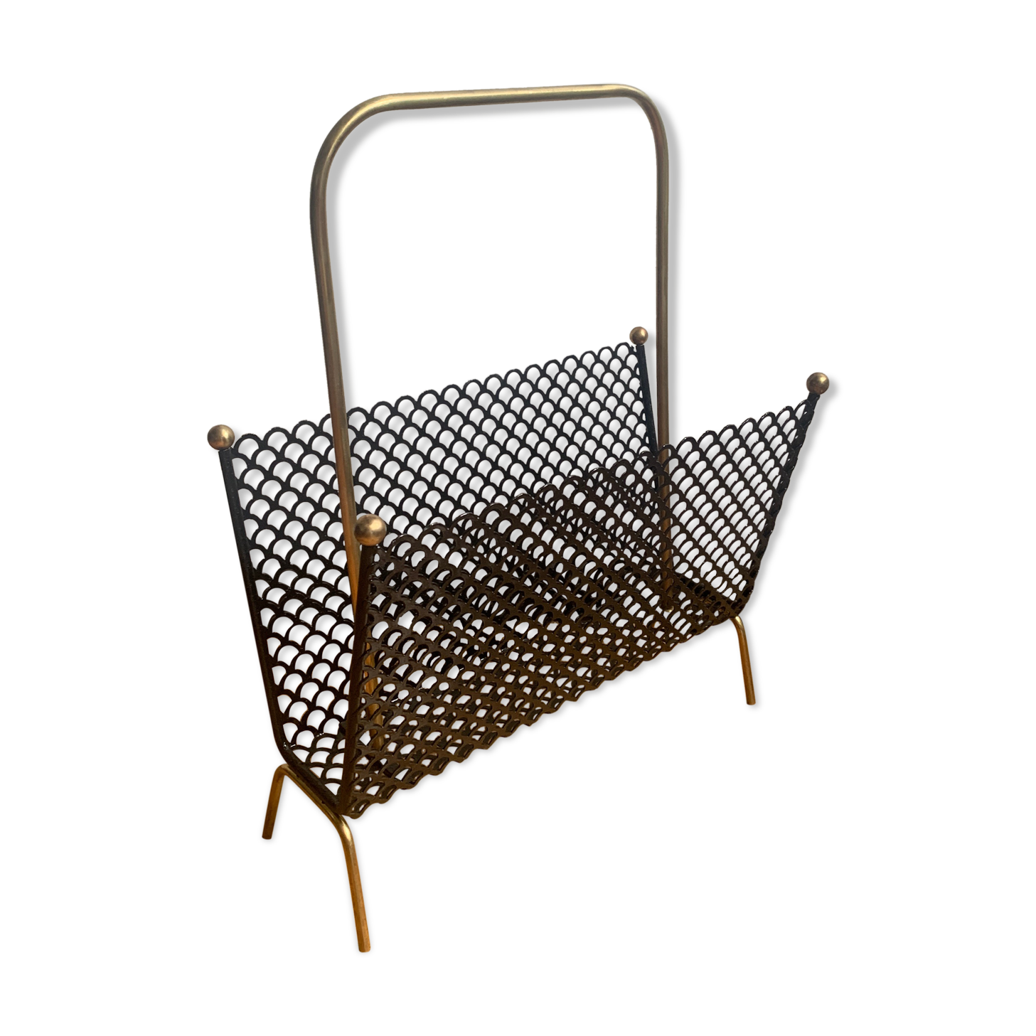 Perforated metal magazine door