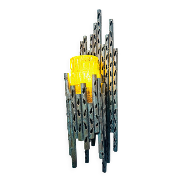 Lampe murale brutaliste par Marcel Fantoni pour Fantoni Studio Firenze, Italie, années 1960.