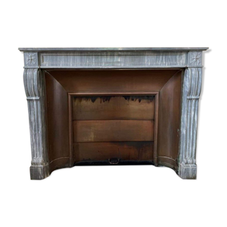 Fireplace style Louis XVI gray marble