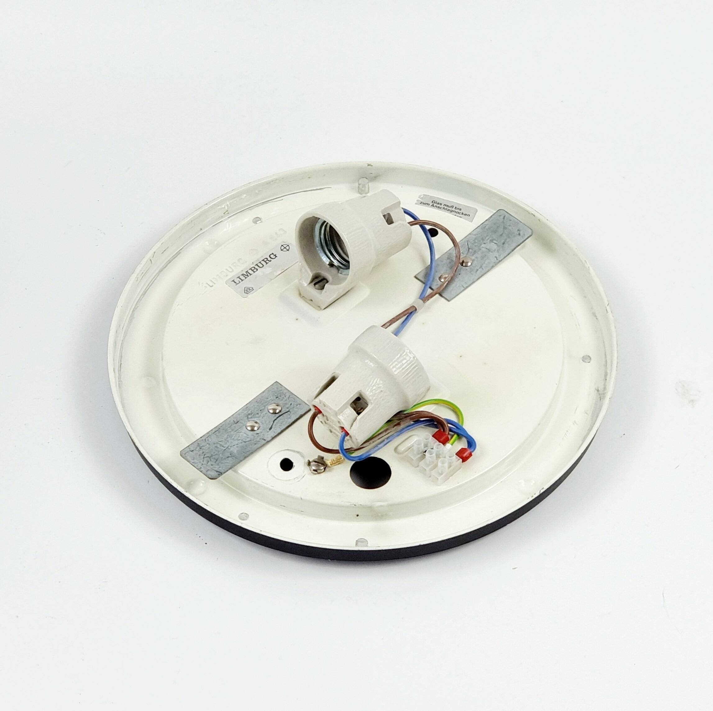 Grand plafonnier en verre du milieu du siècle de Limburg, Allemagne, années 1960.