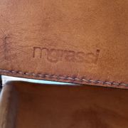 4 fauteuils cantilever Matteo Grassi en cuir cognac