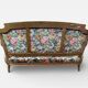 19th-century floral velvet bench