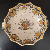 Old Rouen earthenware empty pocket cup