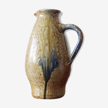 large ceramic jug with salt glaze, studio pottery