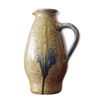 large ceramic jug with salt glaze, studio pottery
