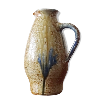 large ceramic jug with salt glaze, studio pottery
