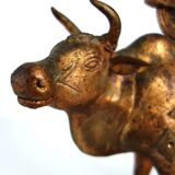 Golden bronze statue of Shiva on Nandi, India, mid-20th century.