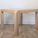 Table basse bois et verre