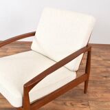 Teak Paper Knife Lounge Chair by Kai Kristiansen for Magnus Olesen, 1960s