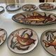 Fish service Vallauris dish + 12 plates
