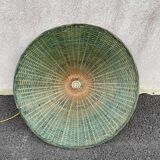 Suspension in green braided rattan