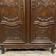 Baroque Louis XV style armoire in solid walnut circa 1880