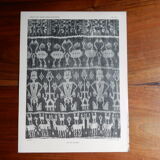 Old illustrative plate funerary fabric of the Dutch East Indies