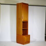 Teak module cabinet narrow Skandi Design shelf 3, 1970s