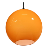 Vintage opaline orange pendant lamp Space Age