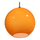 Vintage opaline orange pendant lamp Space Age
