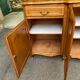 Light solid wood enfilade with Louis XV marquetry, 1950, 230cm.