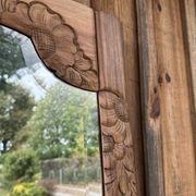 Art Deco walnut mirror