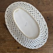 Bread basket or woven ceramic fruit bowl Italy