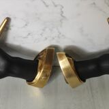 Pair of brass hand flare appliques