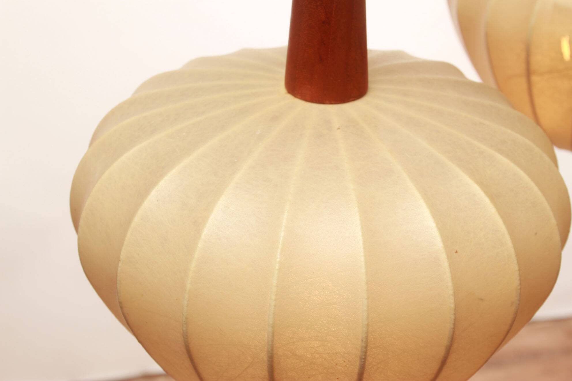 1960s scandinavian ceiling lamp in teak