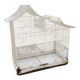 Antique Large White Metal Bird Cage