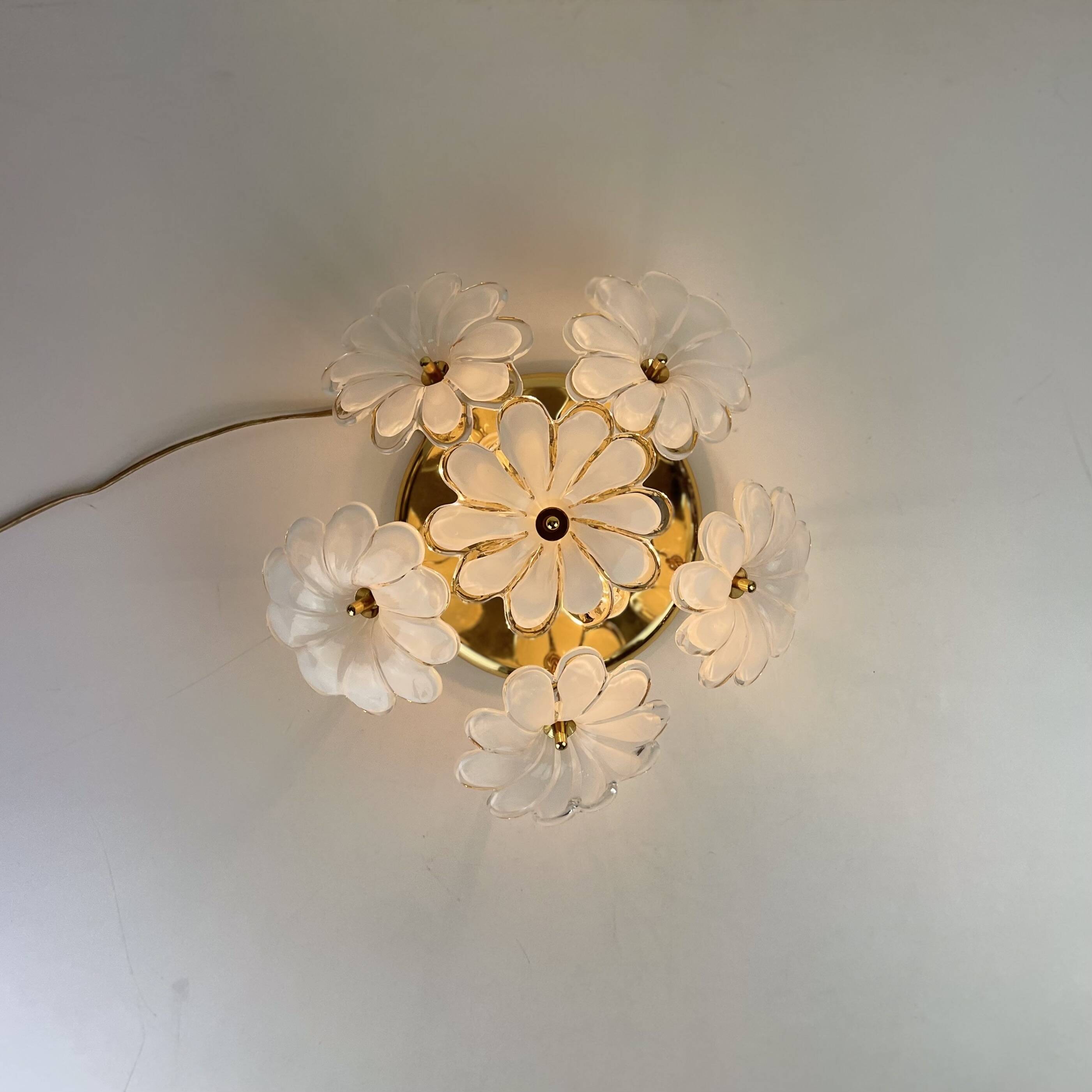 1980' Murano Flower Ceiling Light