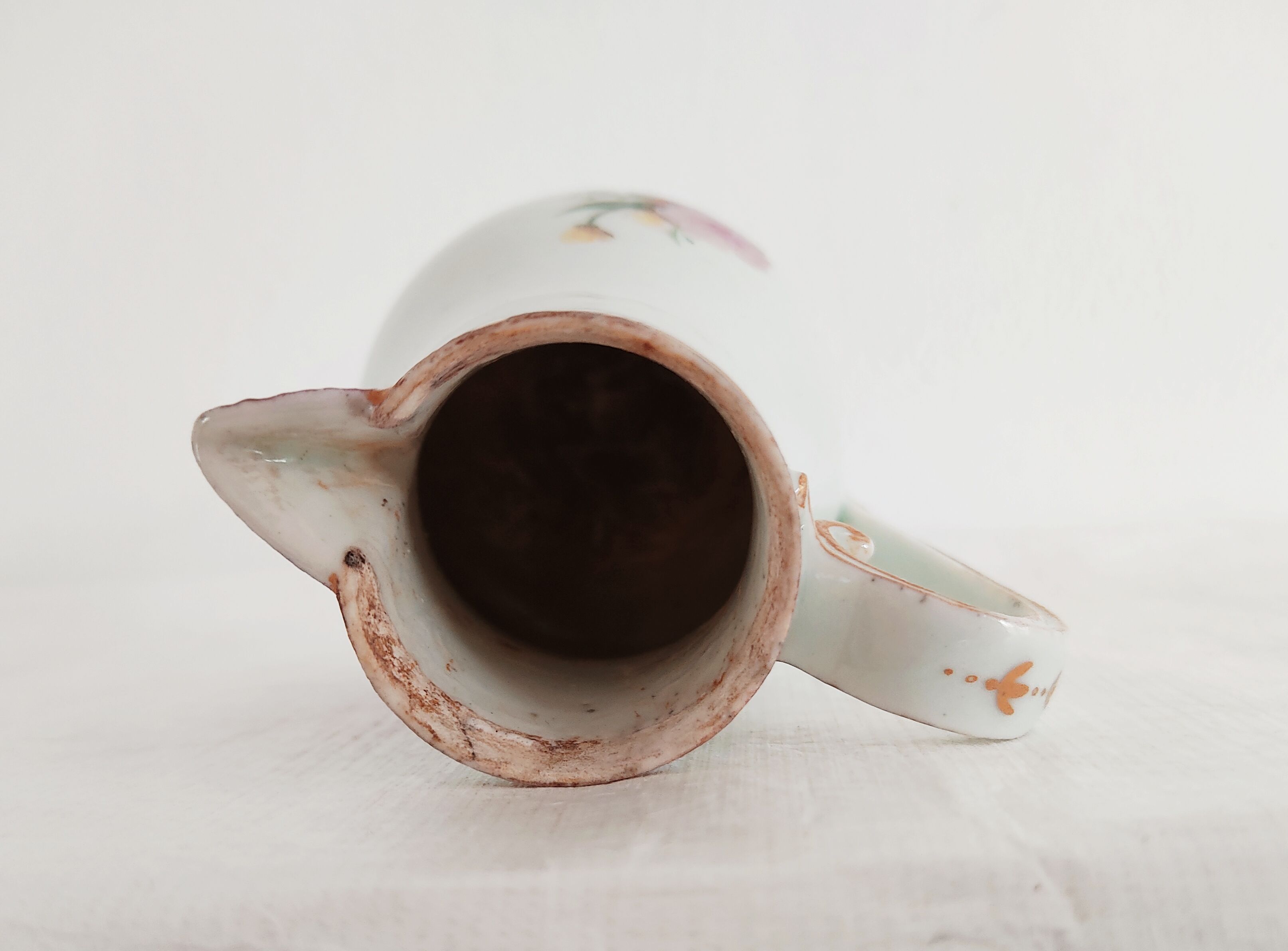 Small flower porcelain teapot, late 19th