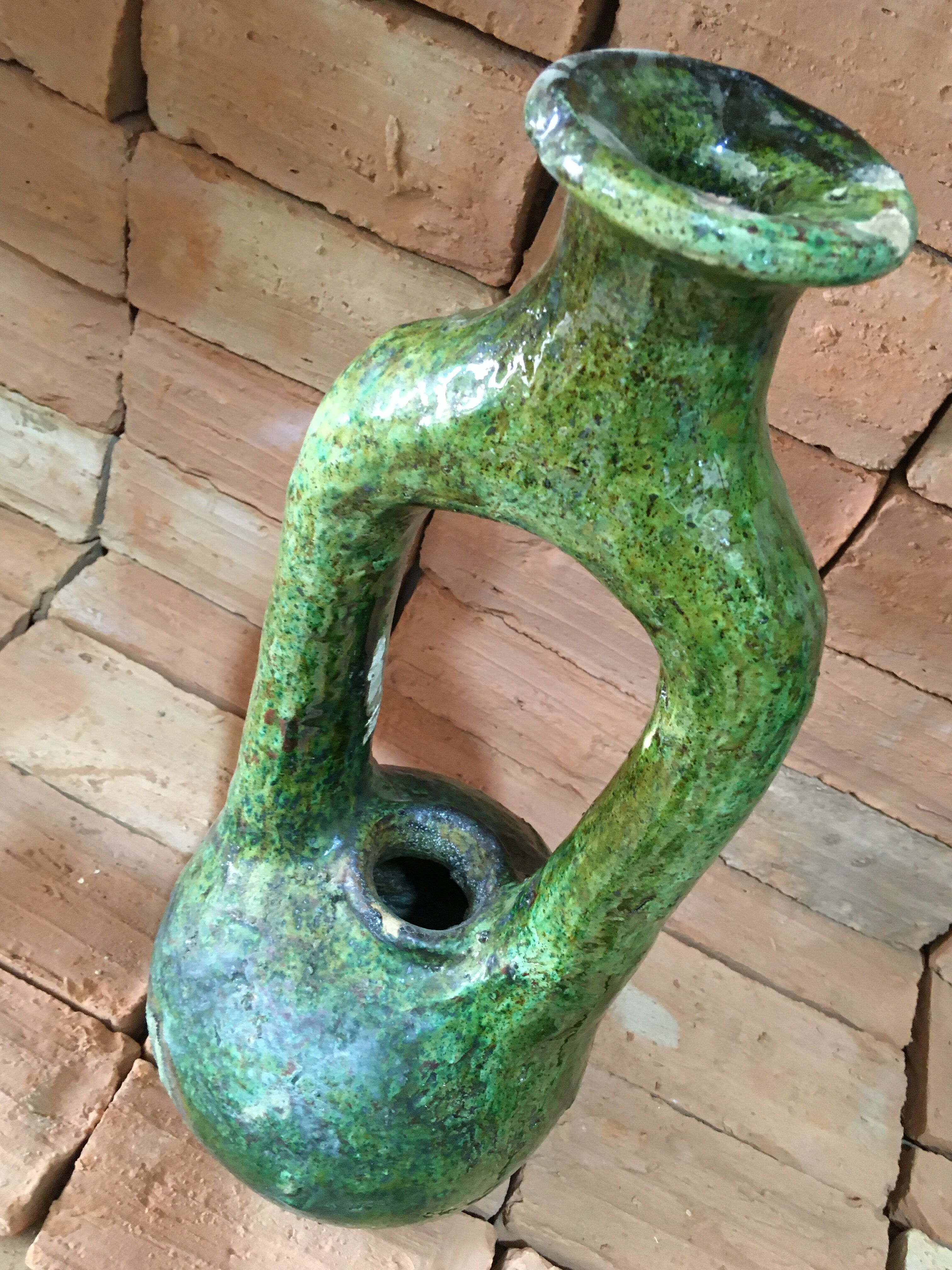 Candlestick / Authentic Tamegroute Pottery Vase