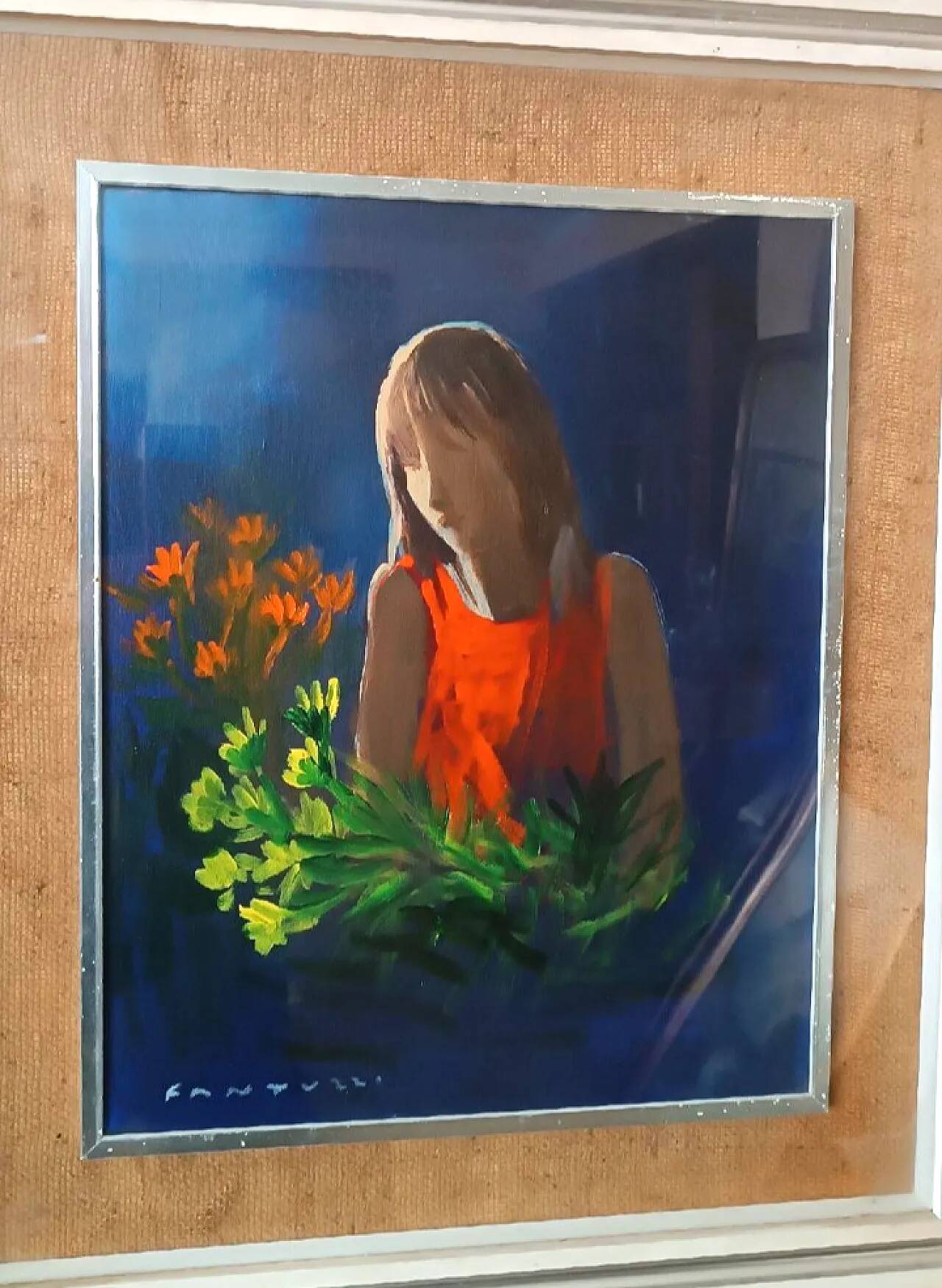 Oil painting on canvas by Eliano Fantuzzi, 20th century