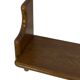 Vintage wall shelve rack bookshelf in oak wood minimalist
