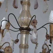 Lustre pampilles époque début XXème 6 feux