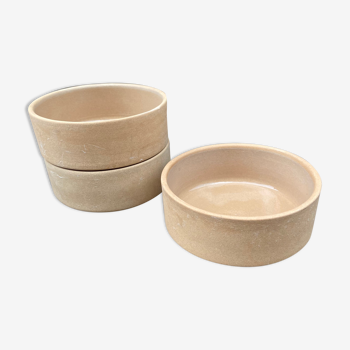 Set of 3 bowls in Gien sandstone